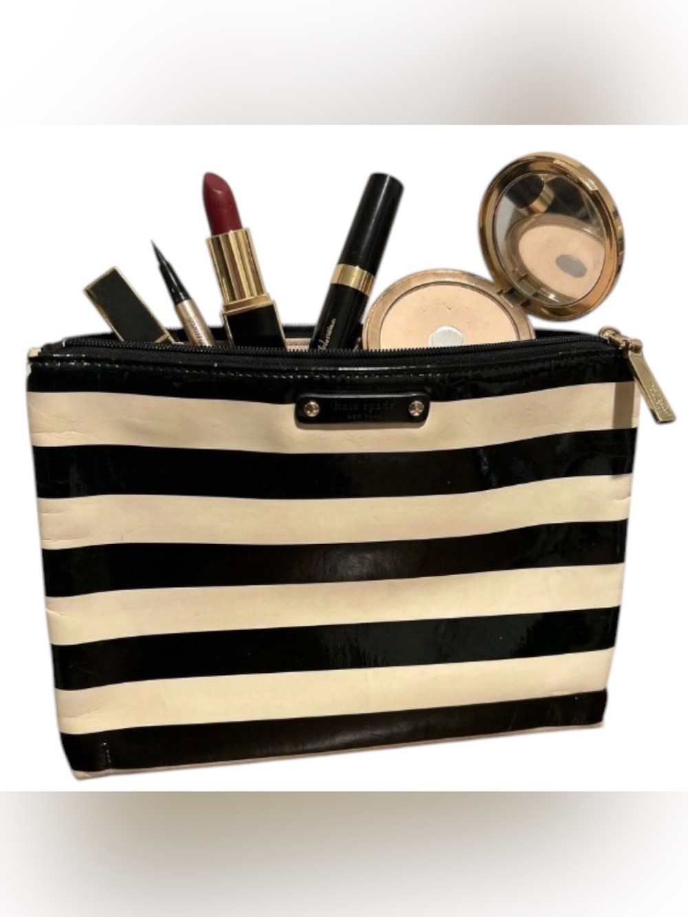 kate spade Striped Zippers Pouch